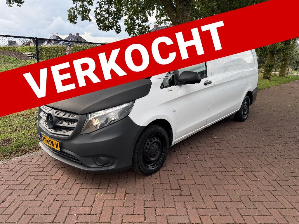 Mercedes-Benz Vito 1.6 CDI 140PK AIRCO 2015 MARGE L2H1 343, Auto's, Euro 5, Stof, Sound system, Zwart