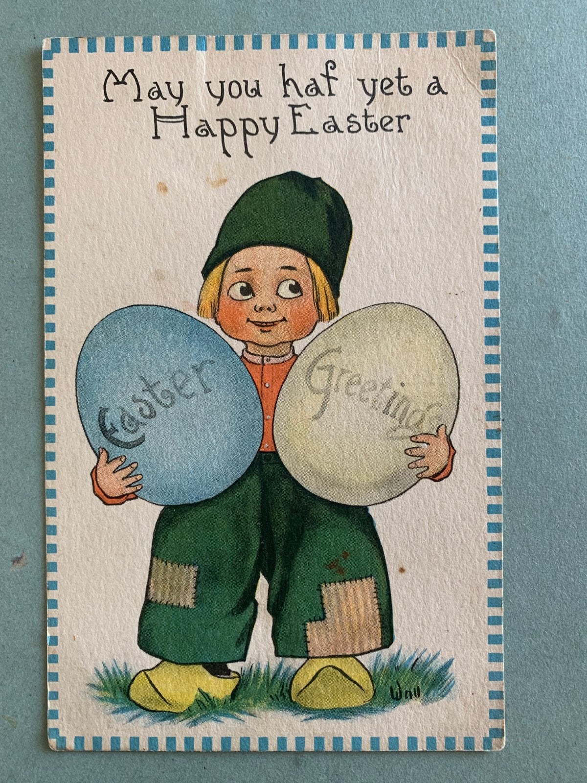 1916 Easter Greetings, Ophalen of Verzenden, Voor 1920, Gelopen, Feest(dag)