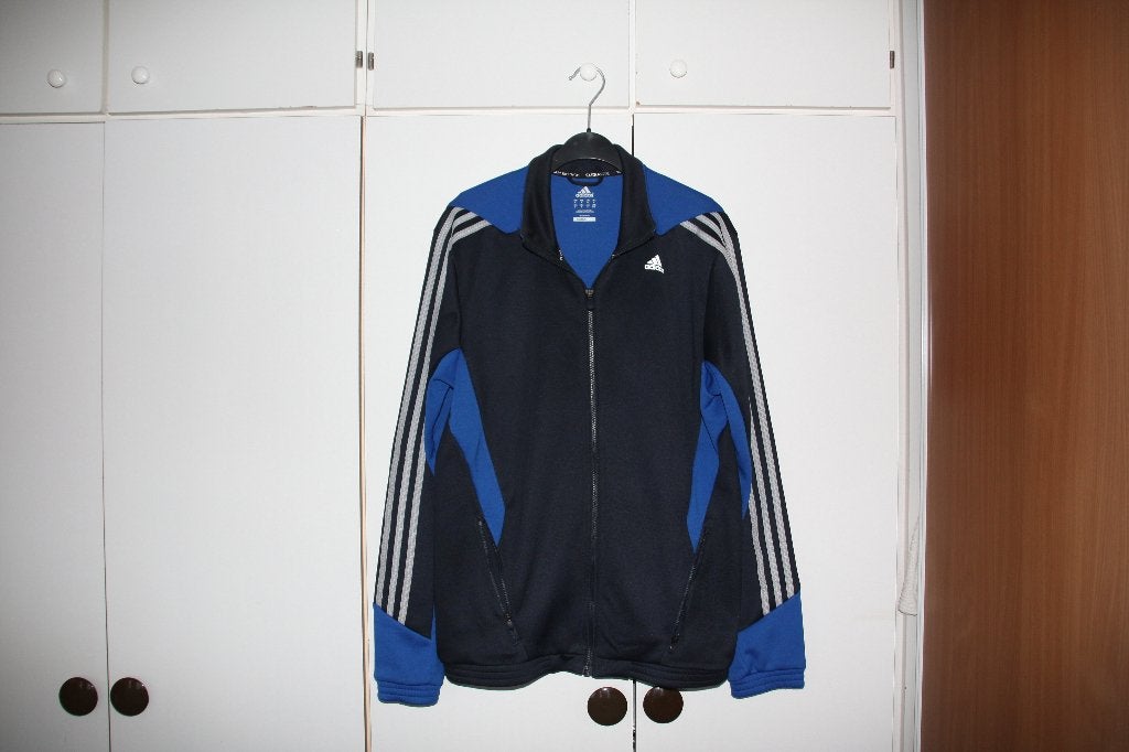 Adidas Climalite trainingsjack. Darknavy. Maat Medium, Kleding | Heren, Adidas Climalite, Ophalen of Verzenden, Zo goed als nieuw