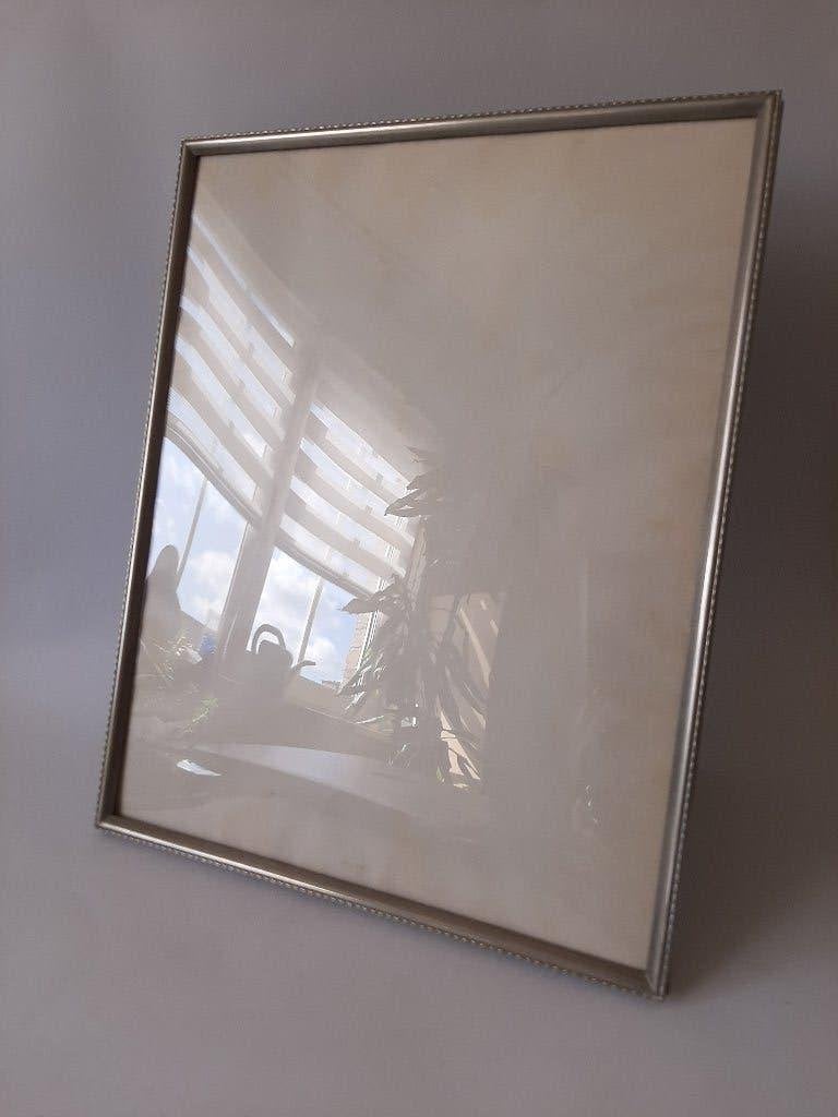 grote oude fotolijst bol glas   (493), Ophalen of Verzenden, Zo goed als nieuw, Overige materialen, Fotolijst