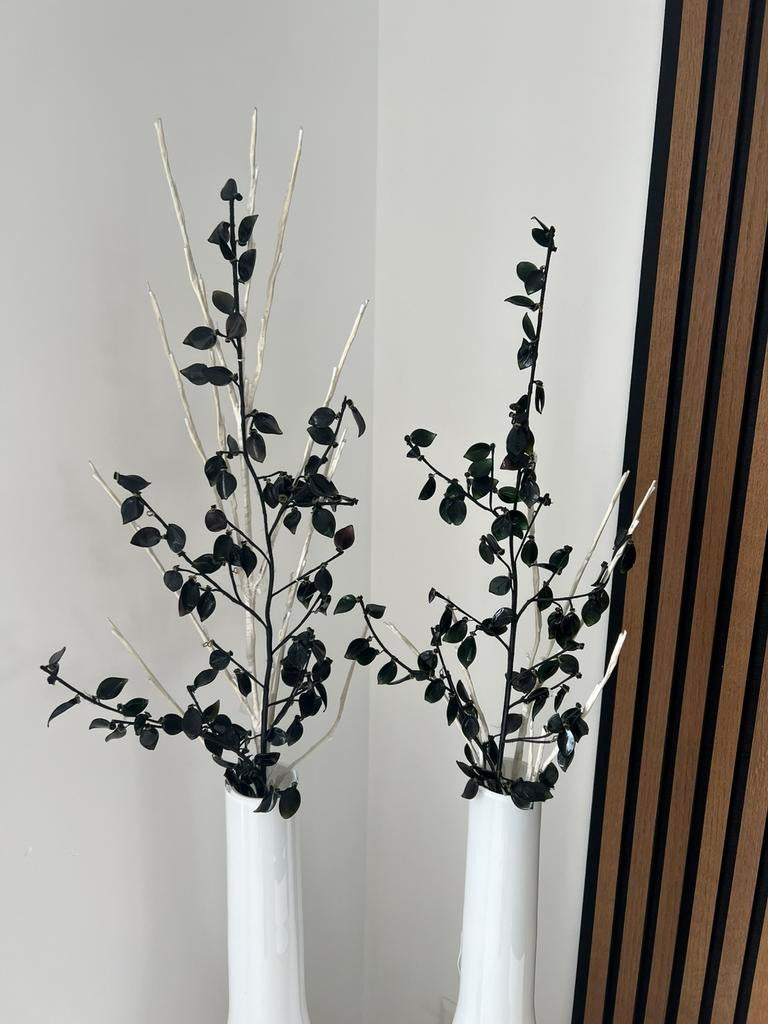 Kunsttak bladeren zwartkleurigkleurig / material is glas, Ophalen of Verzenden, Zo goed als nieuw