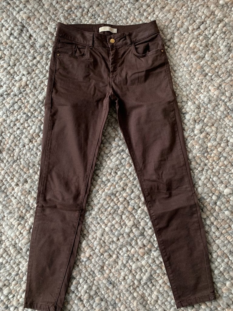 Opruiming .....ZARA denim bruine broek maat 36, Bruin, Zara, Ophalen of Verzenden, Maat 36 (S)