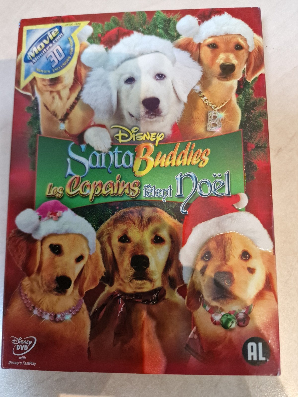 Disney Santa Buddies DVD - Kerstfilm met schattige puppy's, Alle leeftijden, Ophalen of Verzenden, Familie, Film