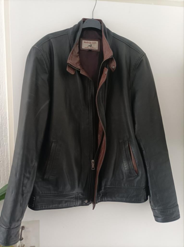 Leren Jack, Ophalen of Verzenden, Zo goed als nieuw, Maat 48/50 (M), Bruin