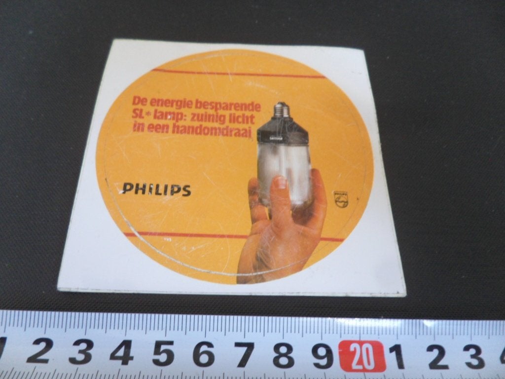 sticker philips energie besparende SL lamp, Verzamelen, Ophalen of Verzenden, Zo goed als nieuw