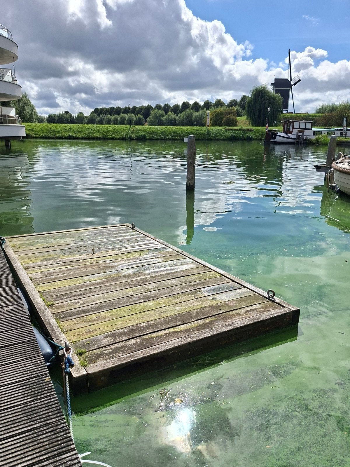 Hardhouten ponton / drijvend vlot 3 x 1,60 meter, Watersport en Boten, Ophalen, Gebruikt, Overige typen