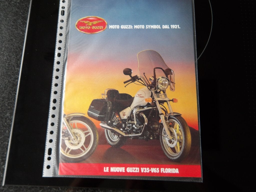 Moto Guzzi V35-V65 Florida Brochure, Ophalen of Verzenden, Moto Guzzi