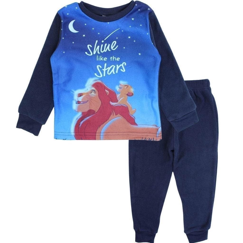 Lion King Fleece Pyjama Blauw - Maat 92 - 104 - Disney, Disney, Nacht- of Onderkleding, Nieuw, Ophalen of Verzenden