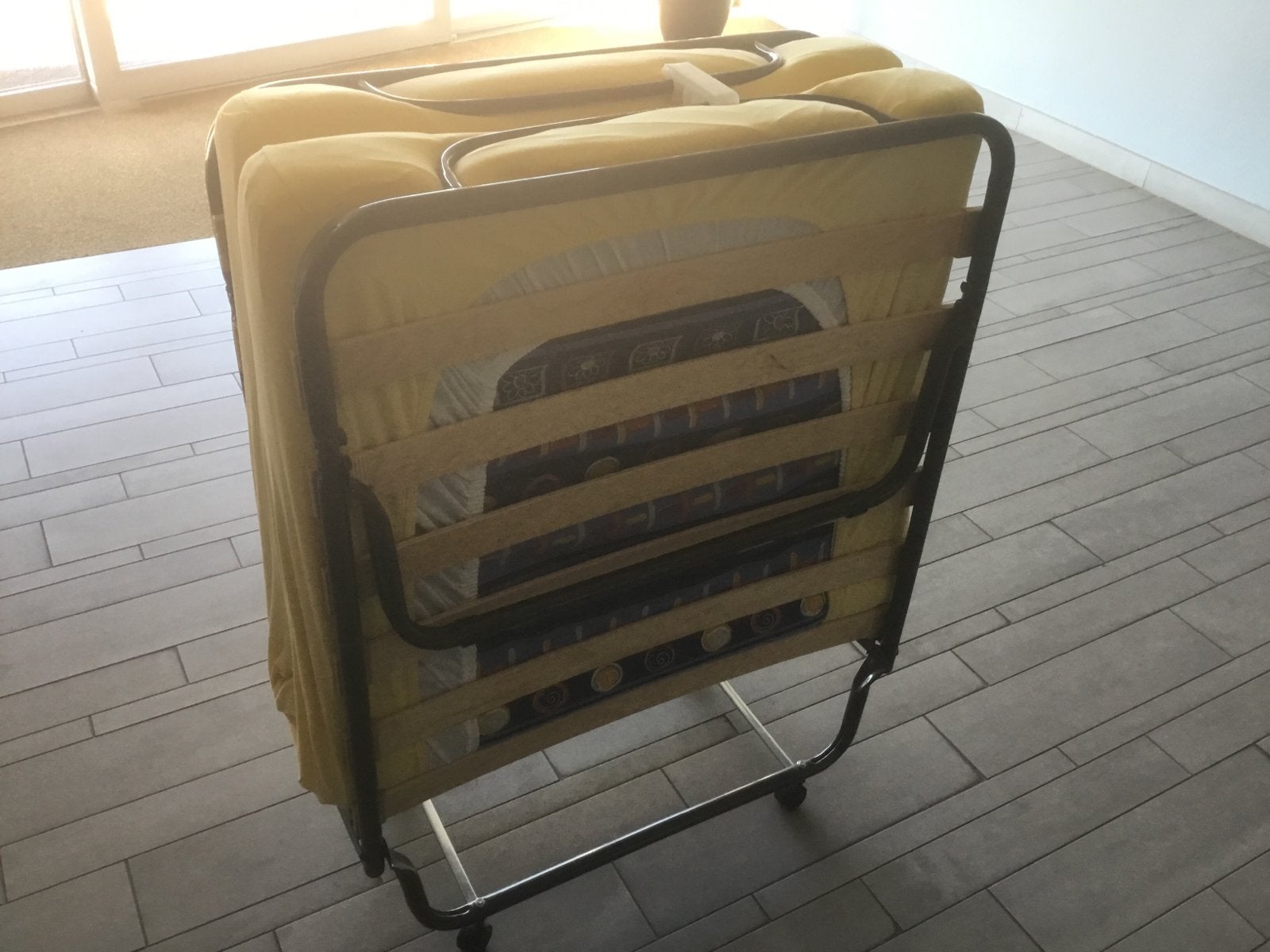 Inklapbaar bed 80x200 cm met matras en dekbed, Ophalen, Eenpersoons, Zo goed als nieuw, 80 cm