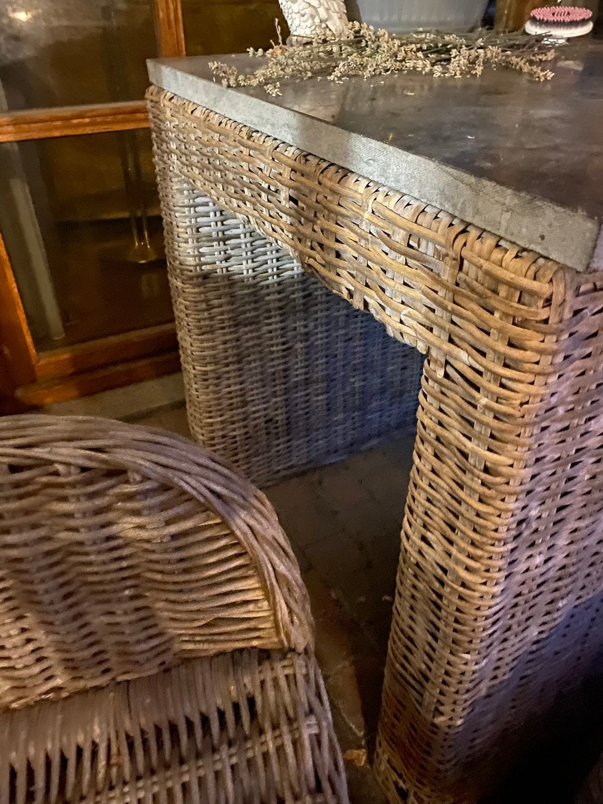 Rotan tuintafel vierkant, Ophalen, Gebruikt, Vierkant, Overige materialen