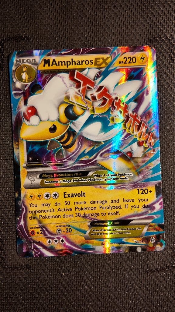 M Ampharos-EX 28 Ancient Origins | Pokemon kaart, Ophalen, Zo goed als nieuw, Losse kaart, Foil