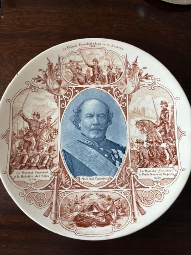 Bord Sarreguemines - Maarschalk Canrobert, Ophalen of Verzenden