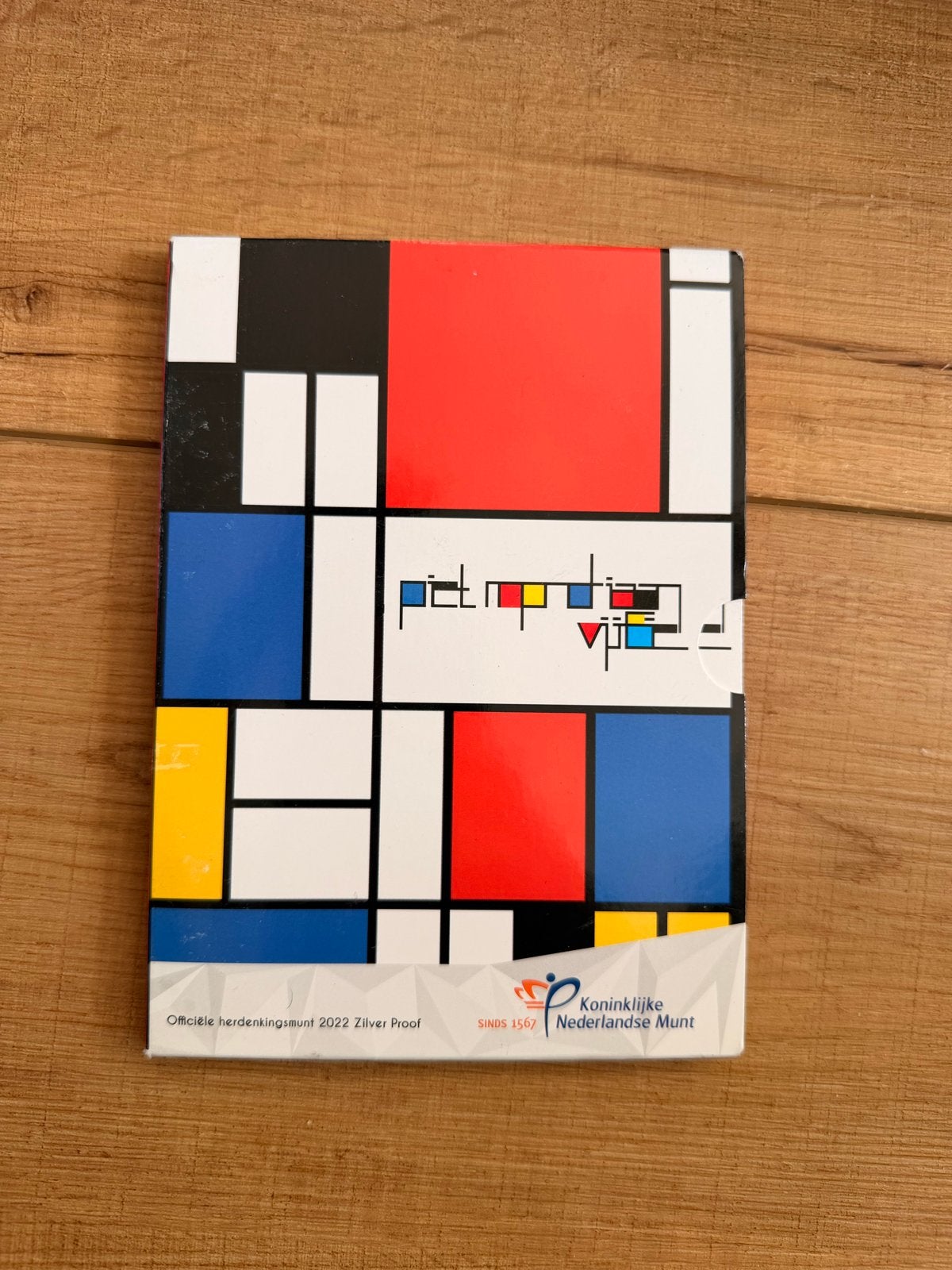 Piet Mondriaan Vijfje 2022 Zilver Proof - Koninklijke Munt, Setje, Koningin Beatrix, Zilver, Euro's