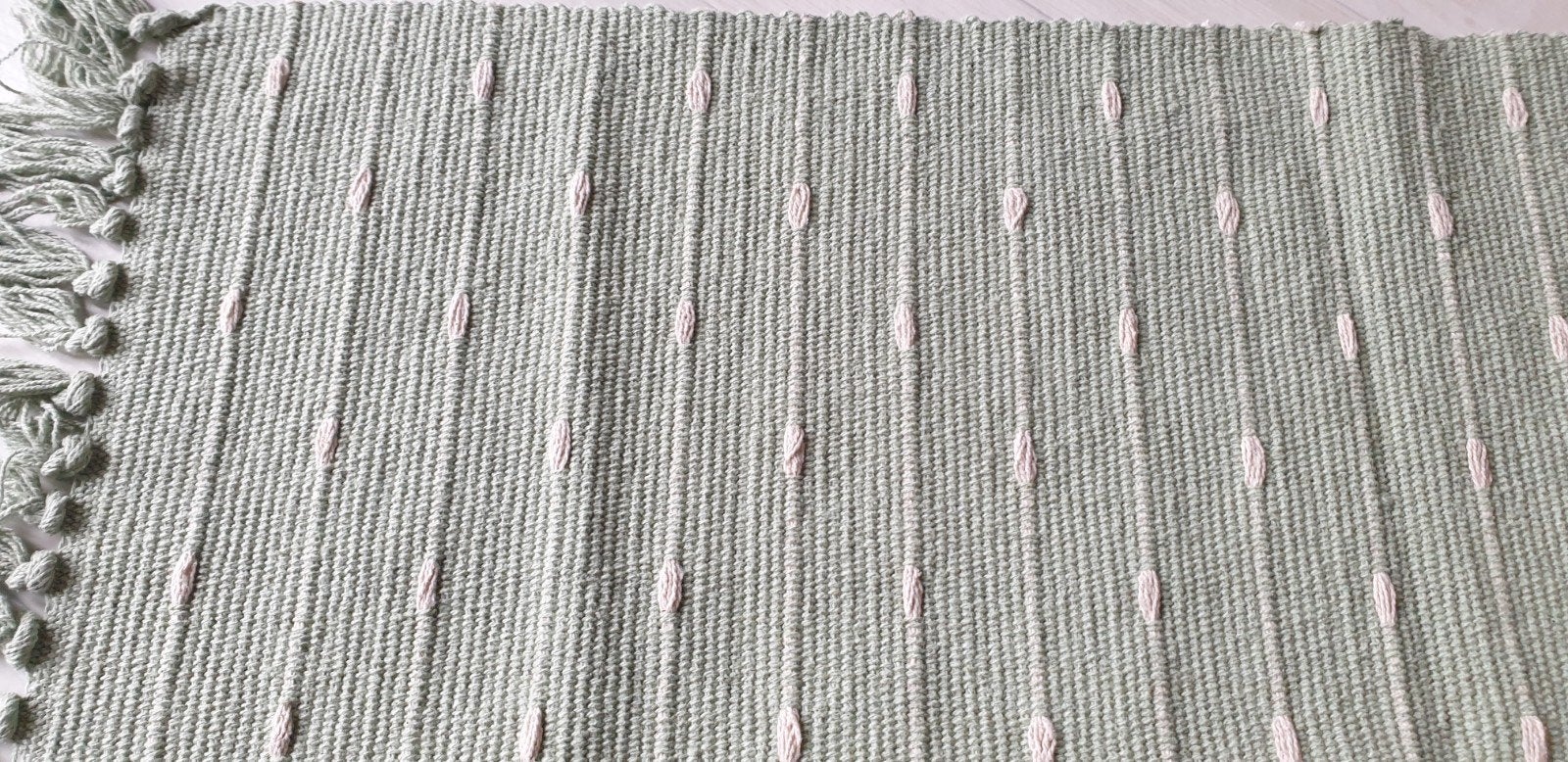 Nieuw groen katoenen vloerkleed of loper 60x90 cm, 50 tot 100 cm, Nieuw, Groen, 50 tot 100 cm