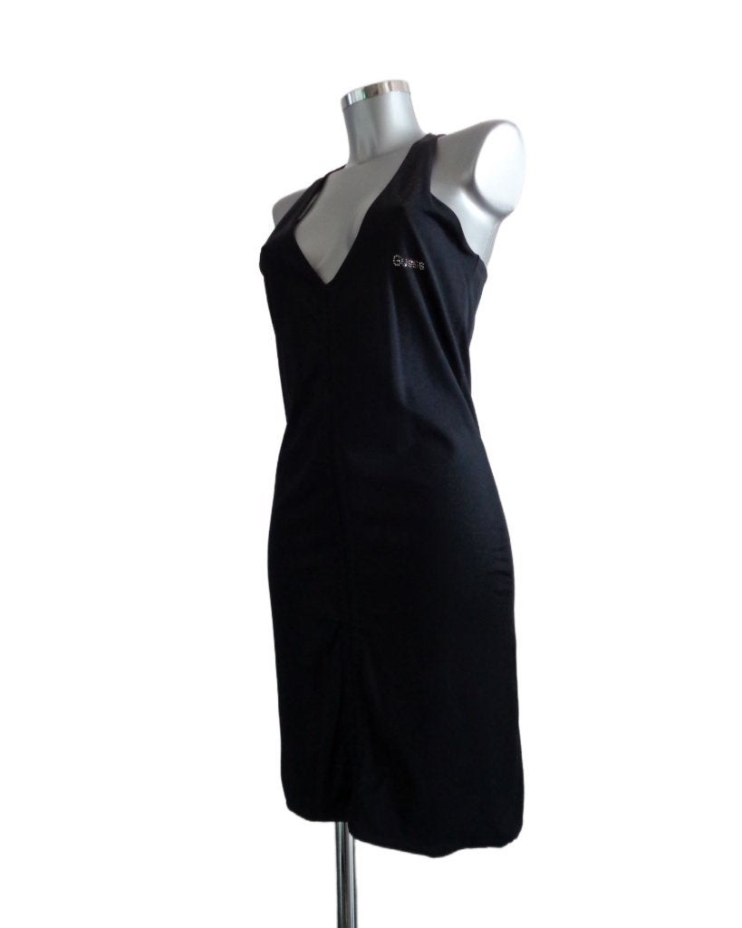 Guess jurk zwart met Swarovski logo, IT46-NL40 NIEUW, Maat 38/40 (M), Guess, Zwart, Nieuw