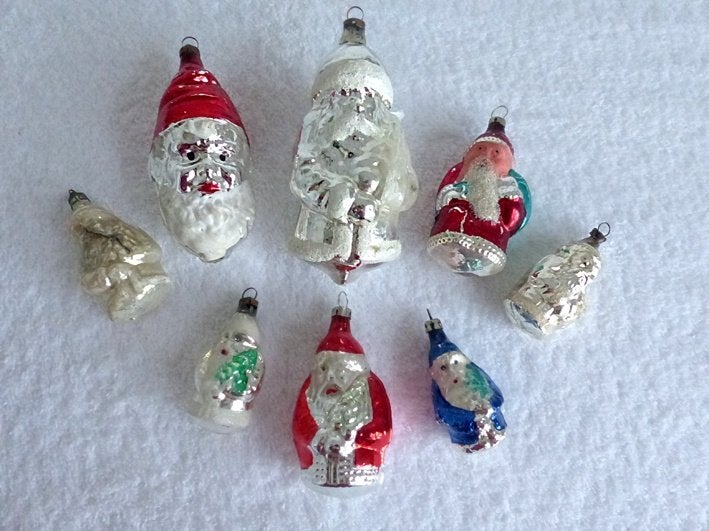 Vintage kerstmannen 8, Ophalen of Verzenden, Gebruikt