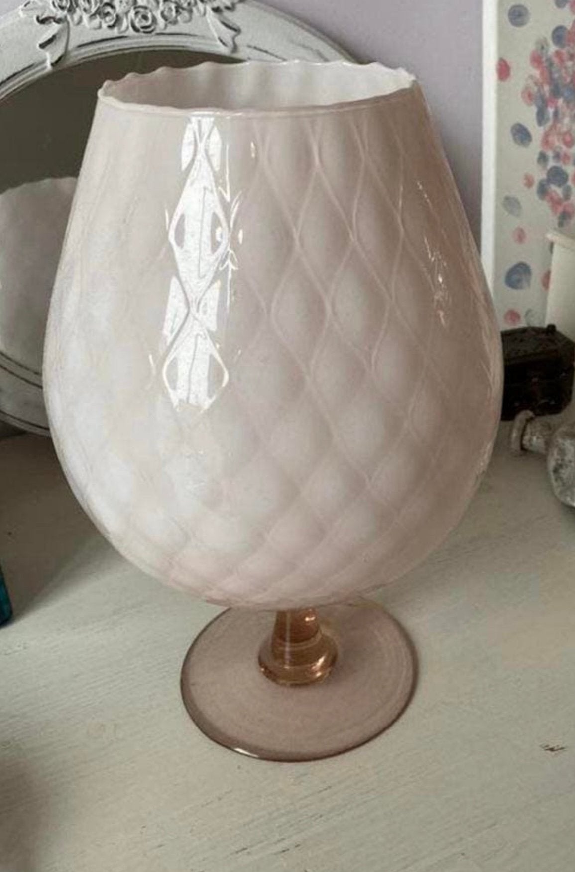 Antieke glas vaas Empoli, Ophalen of Verzenden