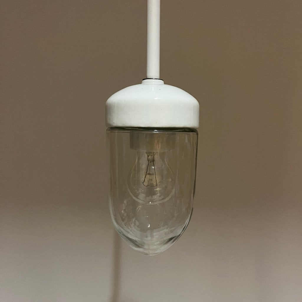 Porselein hanglamp stallamp Lindner Ljs Wilhelm Wagenfeld, Ophalen of Verzenden