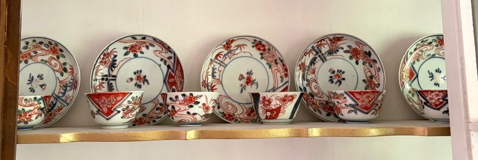 Antiek Japans Imari Porseleinen Servies - Borden en Kommen, Ophalen of Verzenden