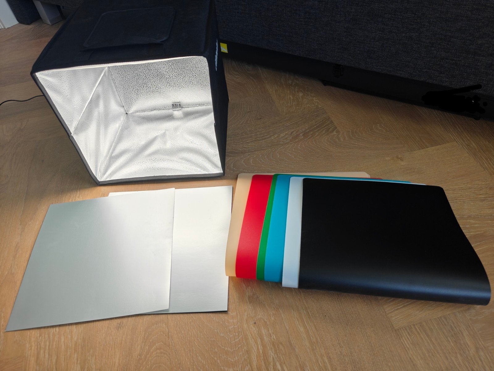Mini Fotostudio met LED Ringlicht en Achtergronden, Audio, Tv en Foto, Fotografie | Fotostudio en Toebehoren, Ophalen of Verzenden