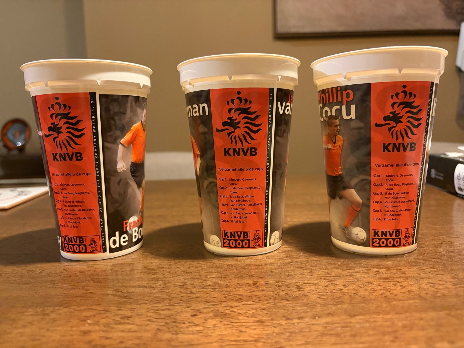 KNVB 2000 Oranje Spelers Cups - Complete Set, Ophalen of Verzenden, Gebruikt, Overige binnenlandse clubs, Overige typen