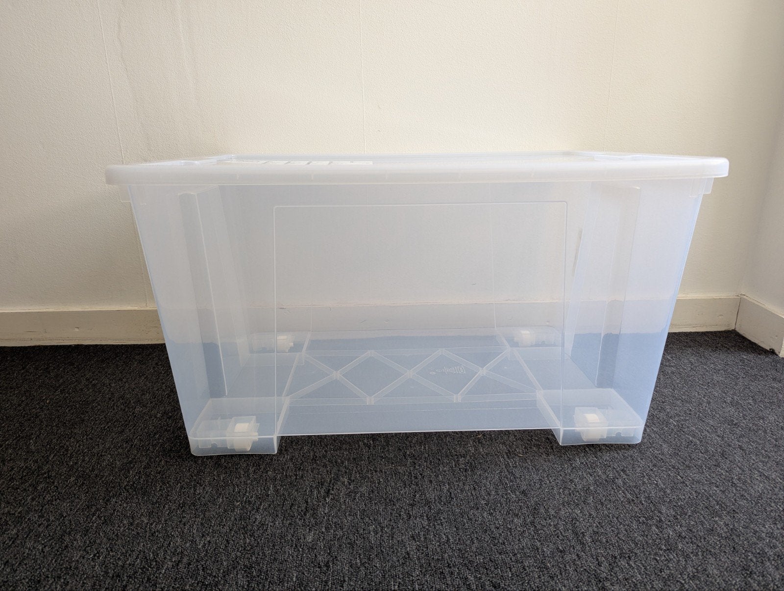 2 transparante opbergboxen van Ikea met wieltjes, Ophalen, 50 tot 100 cm, Zo goed als nieuw, 5 – 50