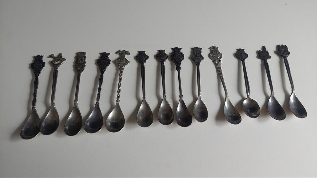 13 antieke theelepeltjes, Antiek en Kunst, Ophalen of Verzenden