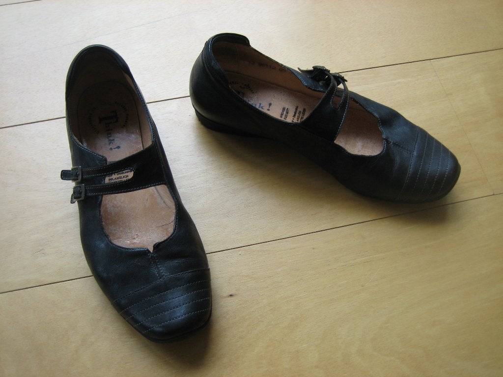Mooie zwart leren ballerina's van THINK! 41 snazzeys, Schoenen met lage hakken, Verzenden, Zwart, Think!