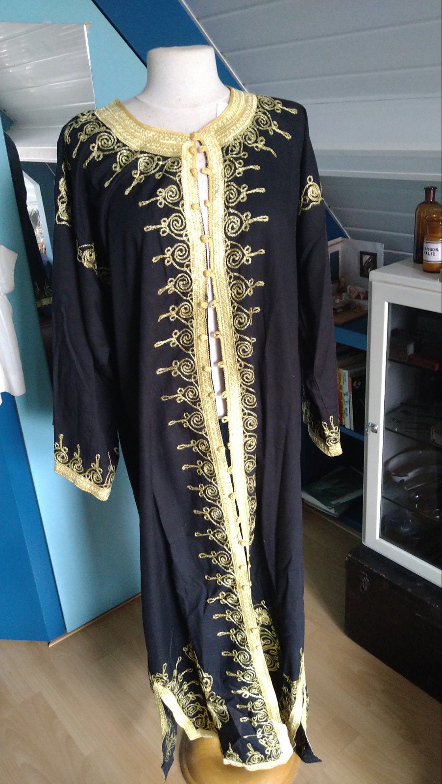 Jalaba Jaleba Marokkaanse jurk in goede staat erg lang, Kleding | Dames, Ophalen of Verzenden, Zo goed als nieuw, Maat 46/48 (XL) of groter