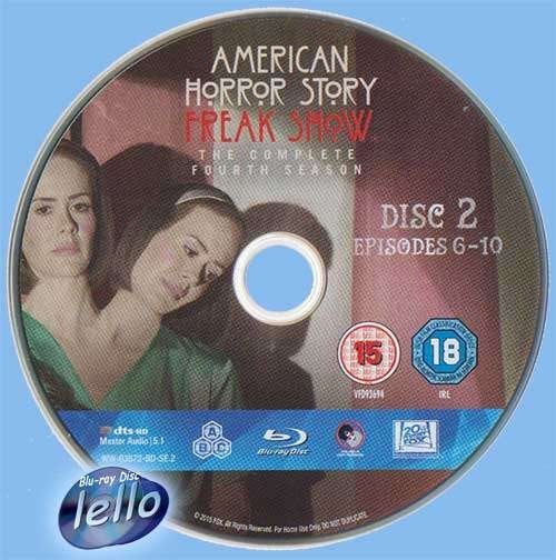 Blu-ray: American Horror Story 4 onderdelen: disc cover, Cd's en Dvd's, Ophalen of Verzenden, Zo goed als nieuw, Horror
