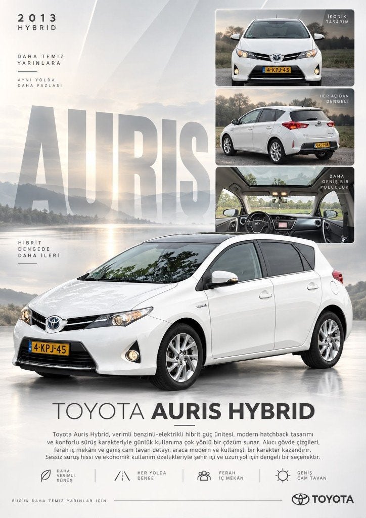 Toyota Auris 1.8 Full Hybrid 5DR CVT 2013 Wit, Auto's, 4 cilinders, Wit, Origineel Nederlands, 26 km/l