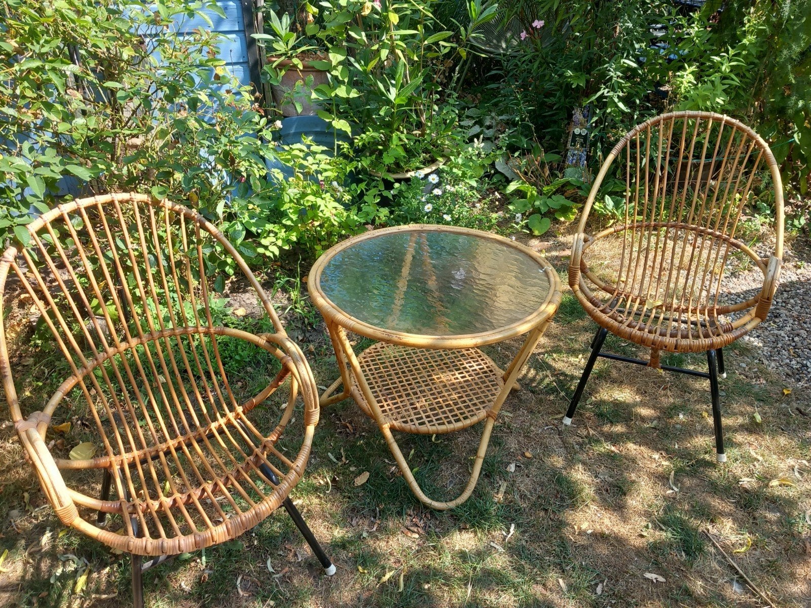 Vintage rotan set, Ophalen