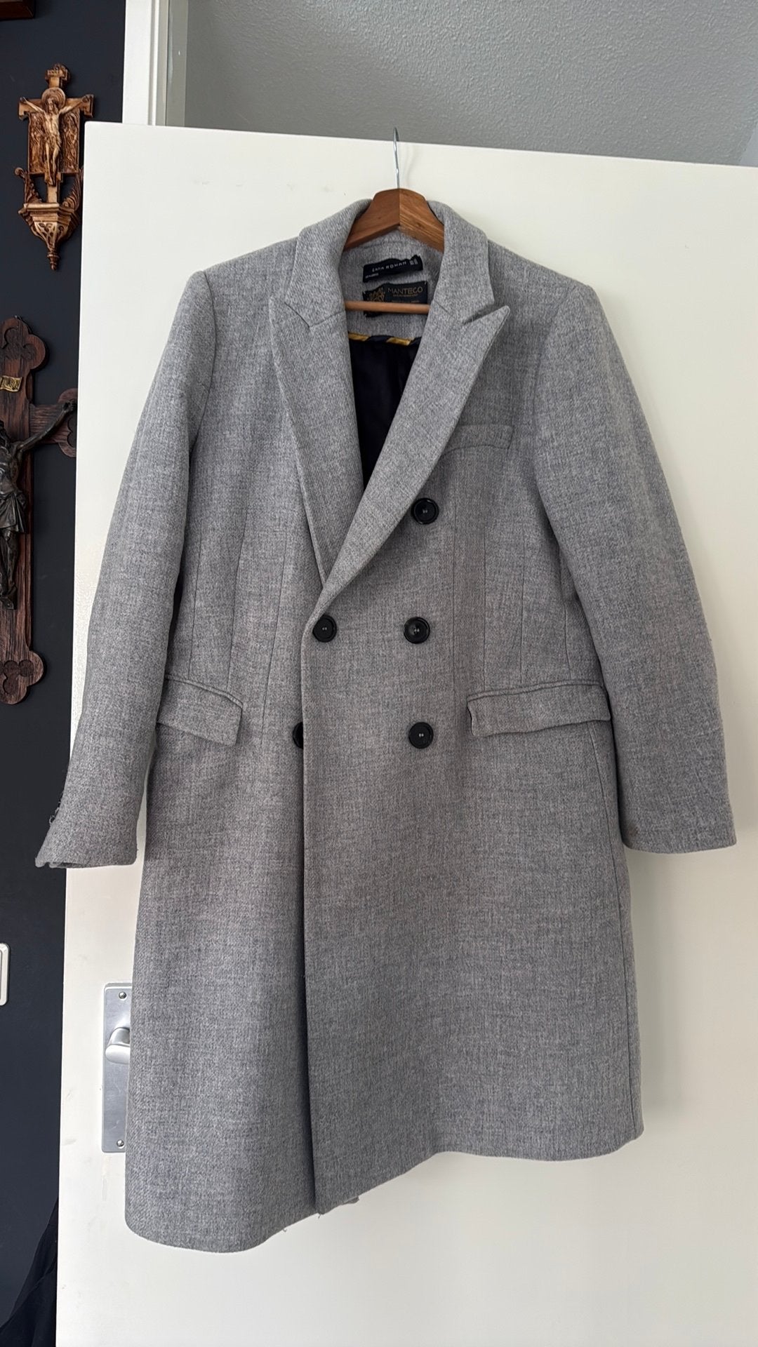 Zara mantel grijs xl, Kleding | Dames, Ophalen of Verzenden, Gedragen, Maat 46/48 (XL) of groter, Grijs