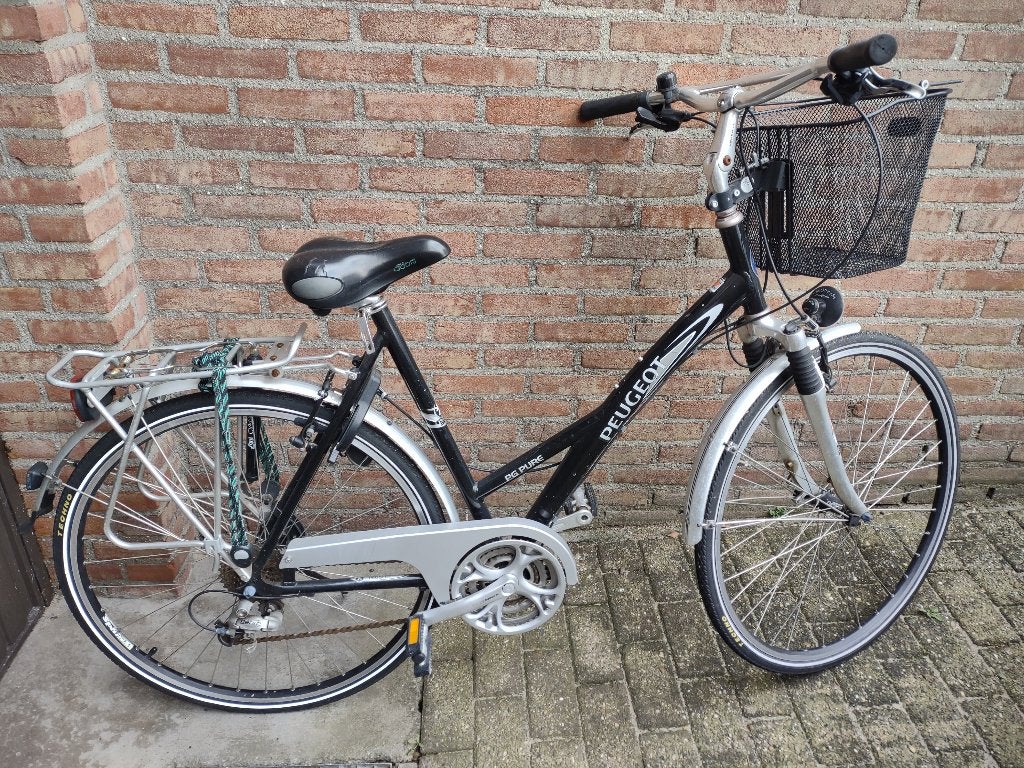 Peugeot Damesfiets met Mand - Gebruikt, Velgrem, Ophalen, Overige merken, Minder dan 10 versnellingen