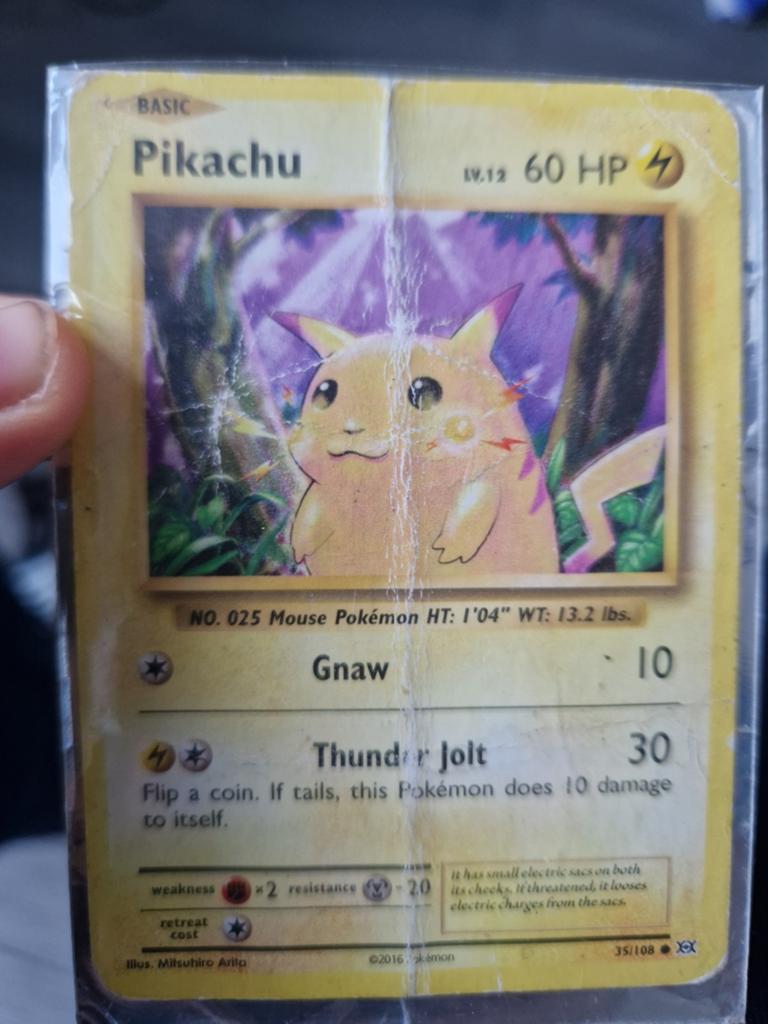 Pokemon card basic pikachu lv.12 60HP 2016, Ophalen of Verzenden, Gebruikt, Losse kaart, Foil