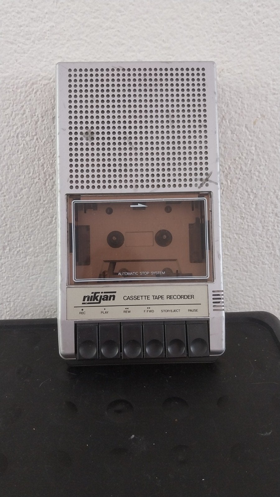 Nikjan Cassette Tape Recorder - Vintage Casetterecorder, Audio, Tv en Foto, Cassettedecks, Ophalen of Verzenden, Enkel