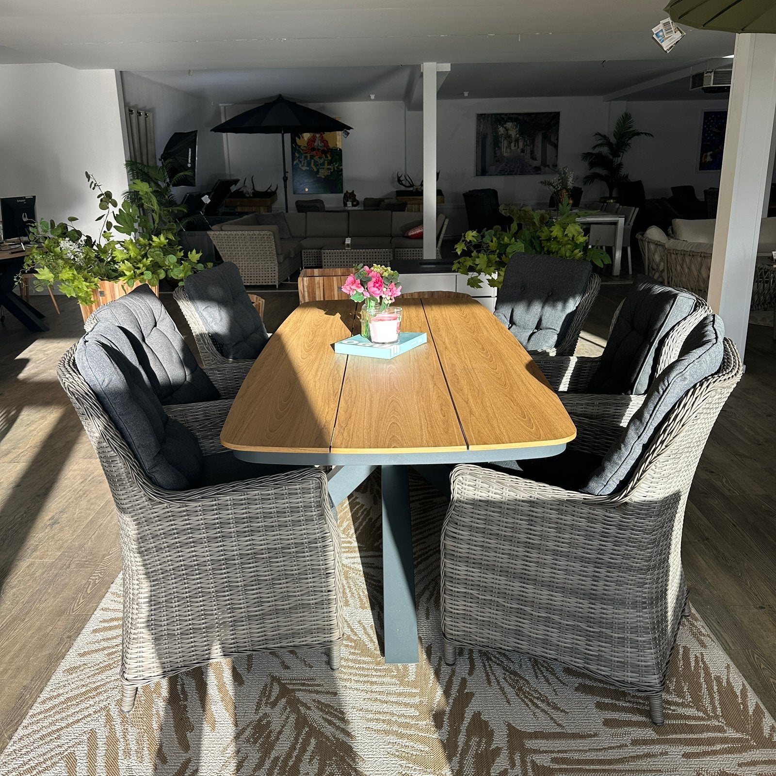 Luxe Tuinset 6 Personen – Nieuwe Tafel – Wicker Stoelen!, Zenq, ., 6 zitplaatsen, Ophalen of Verzenden
