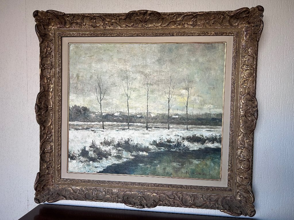 Schilderij Mia Van Genesen, Antiek en Kunst, Kunst | Schilderijen | Klassiek, Ophalen, Doek, Origineel werk, Impressionistisch