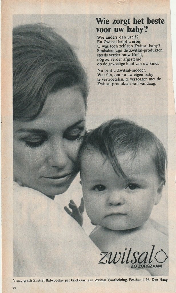 retro reclame 1966 Zwitsal baby producten van vandaag, Verzenden, Overige typen