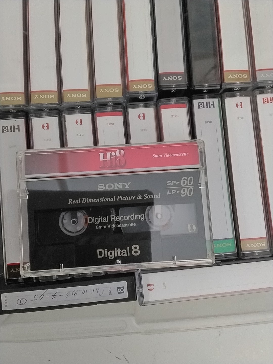35 stuks Sony Hi8 MP 60/90/120 Digital 8 videobanden, Gebruikt, Overige soorten, Ophalen of Verzenden, Band, Disc of Geheugen