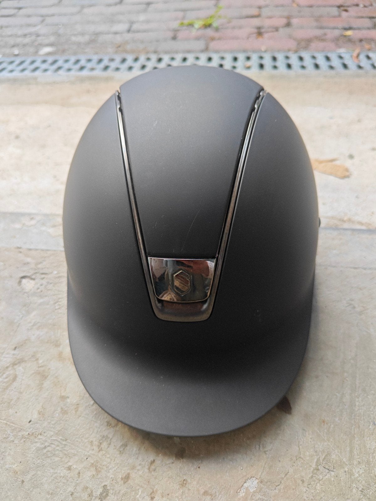 Bruine Samshield cap rijhelm maat 55 als nieuw, Dressuur, Ophalen of Verzenden, Samshield straat, Samshield