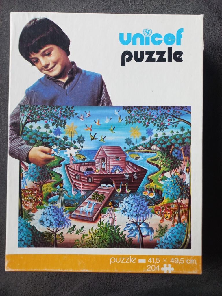 Unicef Ark van Noach puzzel - 204 stukjes, Hobby en Vrije tijd, Denksport en Puzzels, Gebruikt, Minder dan 500 stukjes, Ophalen