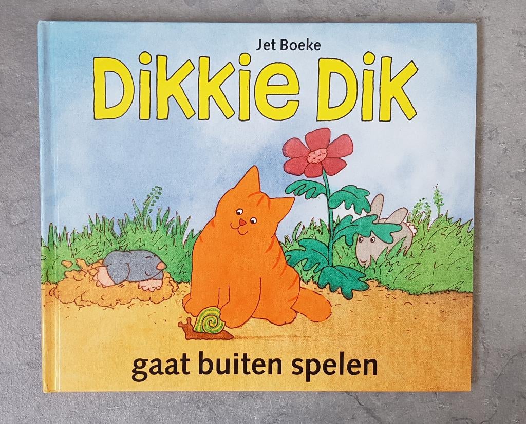 Dikkie Dik gaat buiten spelen, Boeken, Kinderboeken | Baby's en Peuters, Jet Boeke, Ophalen of Verzenden, Zo goed als nieuw, 1 tot 2 jaar