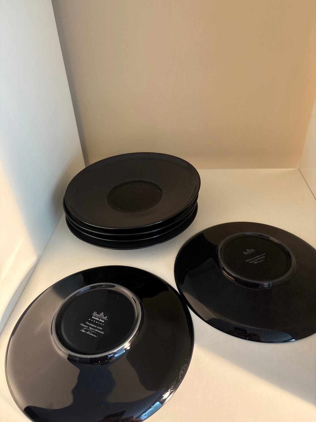 Rosenthal schotels zwart - set van 6, Gebruikt, Overige merken, Ophalen of Verzenden, Modern