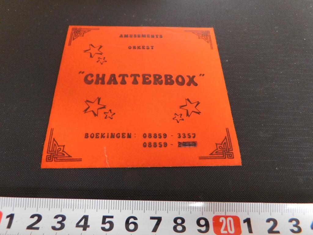 sticker mill amusements orkest CHATTERBOX, Verzamelen, Stickers, Zo goed als nieuw, Ophalen