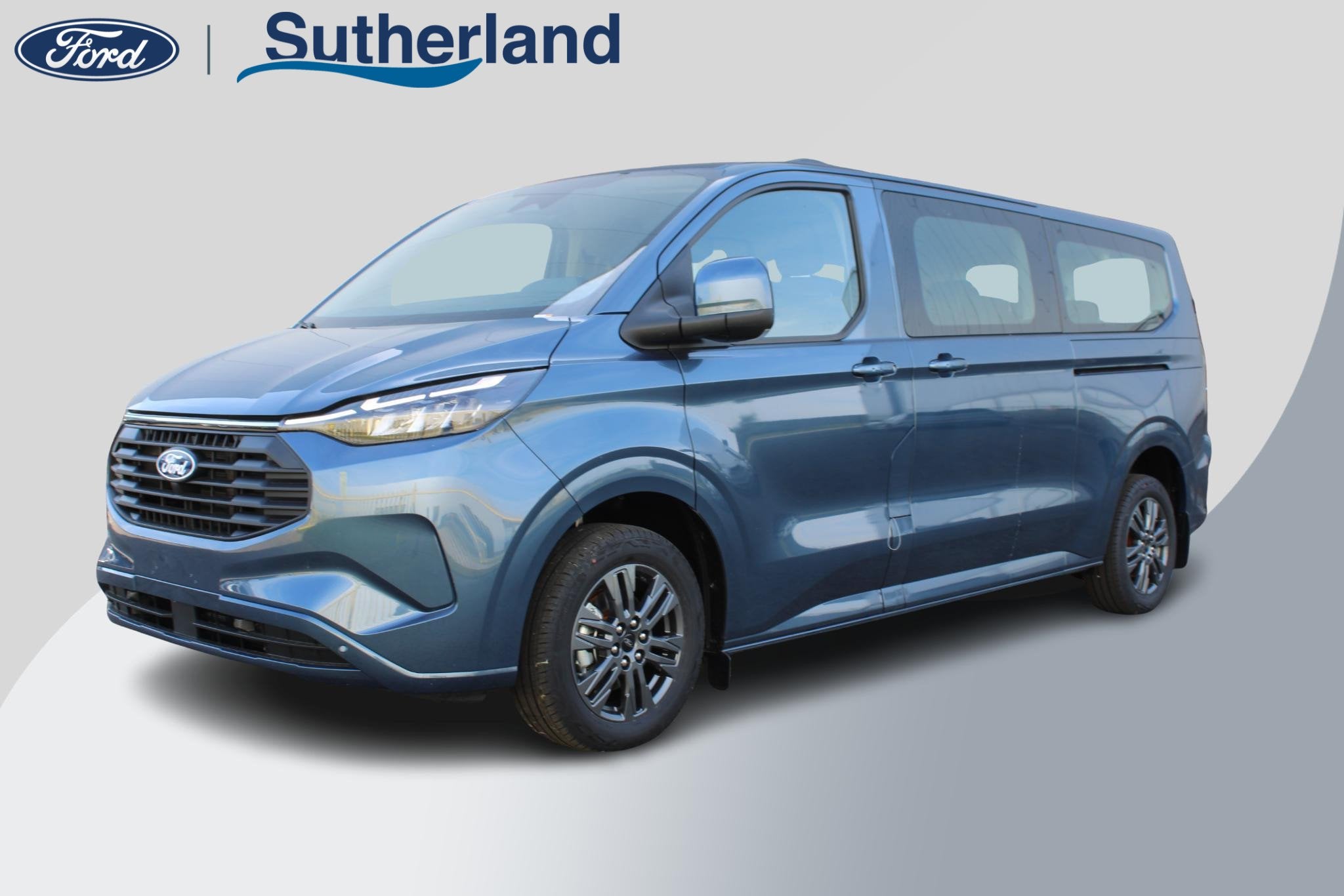 Ford Transit Custom 340 2.5 PHEV L2H1 Limited 233pk | Kombi, Auto's, Euro 6, 1850 kg, Blauw, Bedrijf