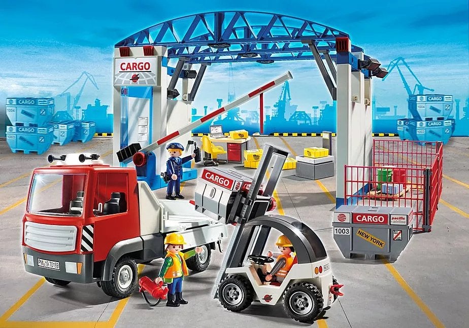 Playmobil 70169 Cargo Terminal - Compleet met instructies, Gebruikt, Gebouw, Complete set, Ophalen of Verzenden