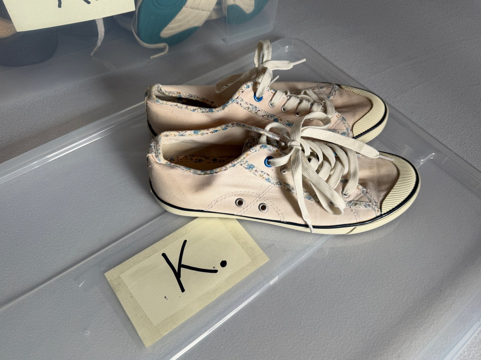 L.A. Gear Canvas Sneakers Maat 40 - Lichtroze met Bloemen, Ophalen of Verzenden, Gedragen, Roze, Sneakers of Gympen