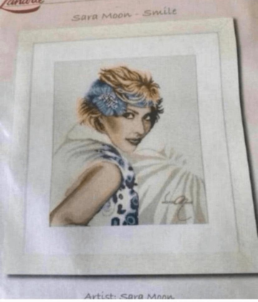 BORDUURPAKKET LanArte SARA MOON SMILE, Verzenden, Nieuw, Handborduren, Borduurpakket