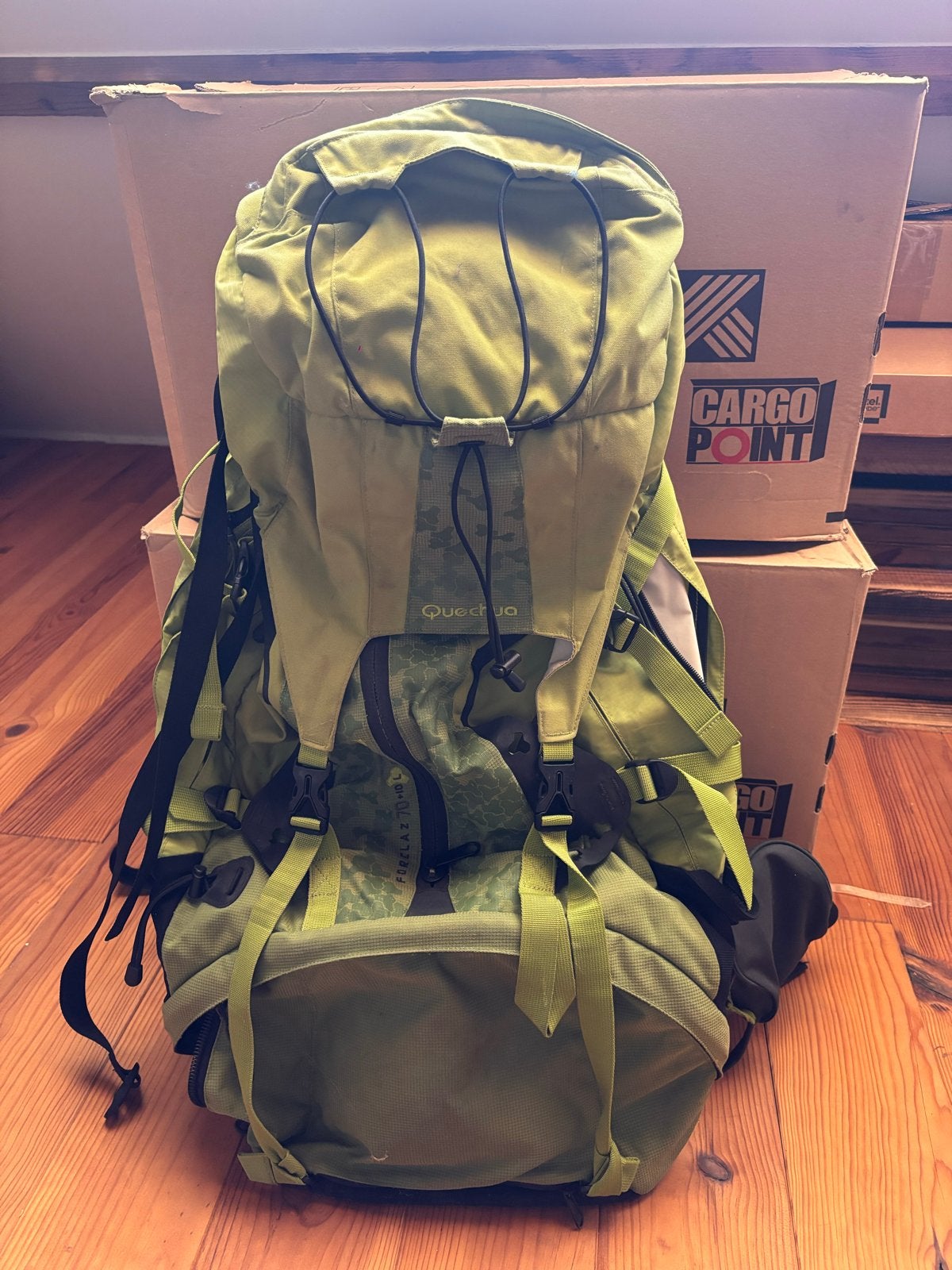 Quechua Forclaz 70+10 L Symbium 4 Trekkingrugzak, Ophalen, Gebruikt, Rugzak
